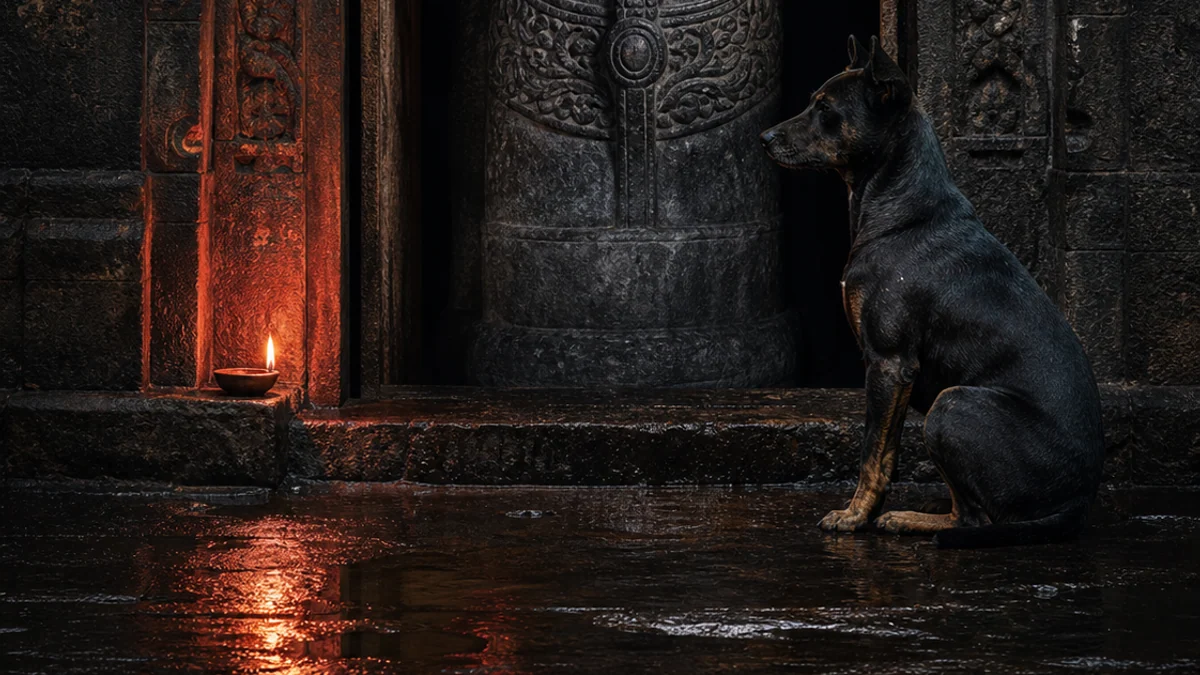 Bhairava at the Threshold, detail crop