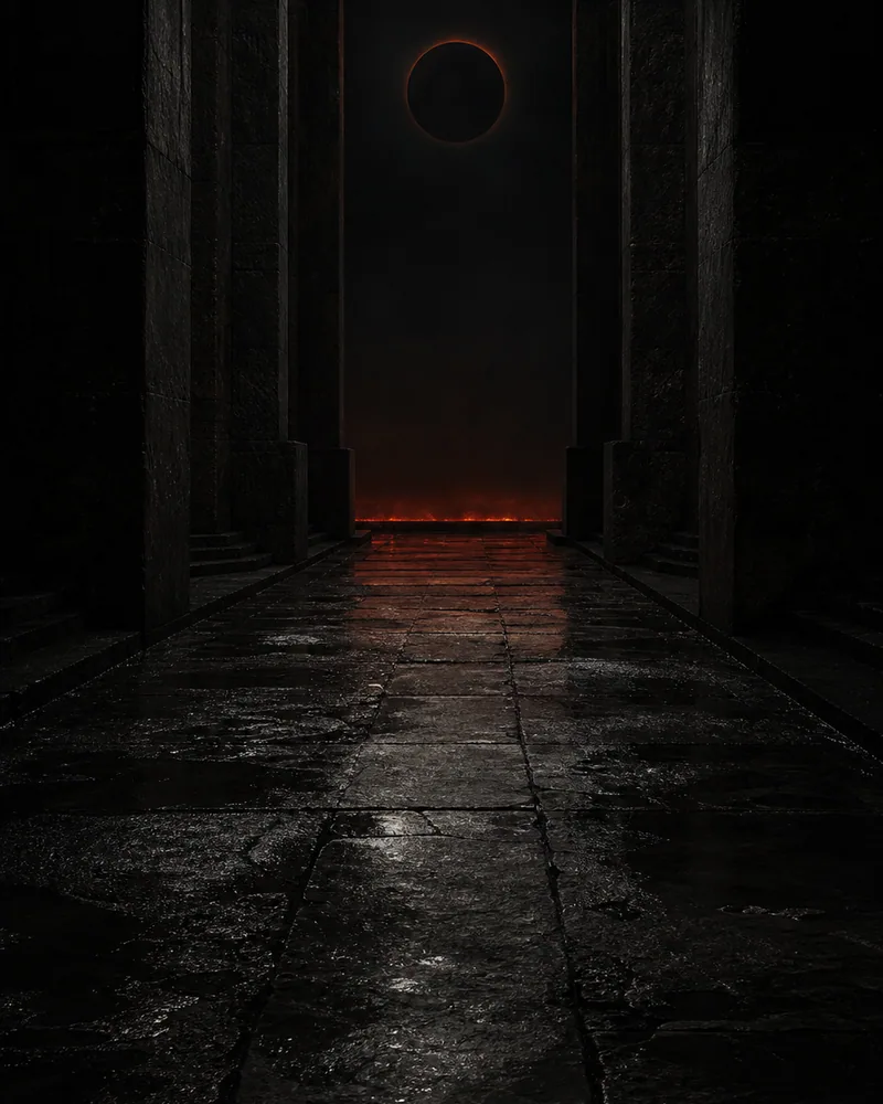The Black Hour, AI-generated design-stage artwork