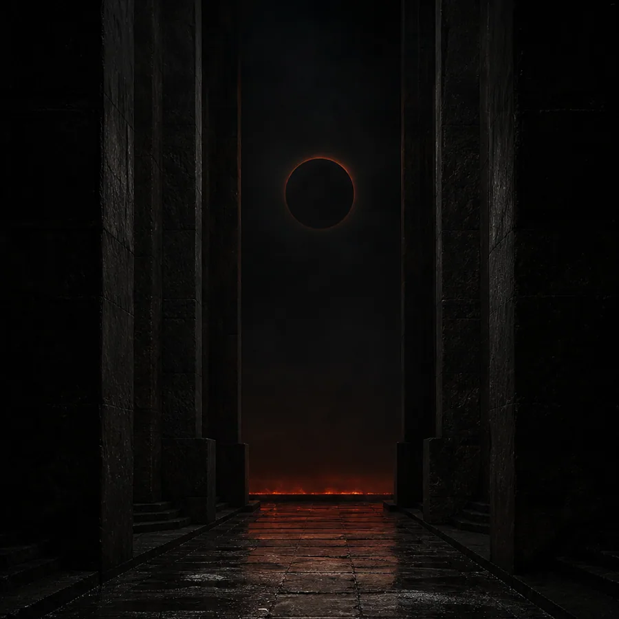 The Black Hour, AI-generated design-stage artwork