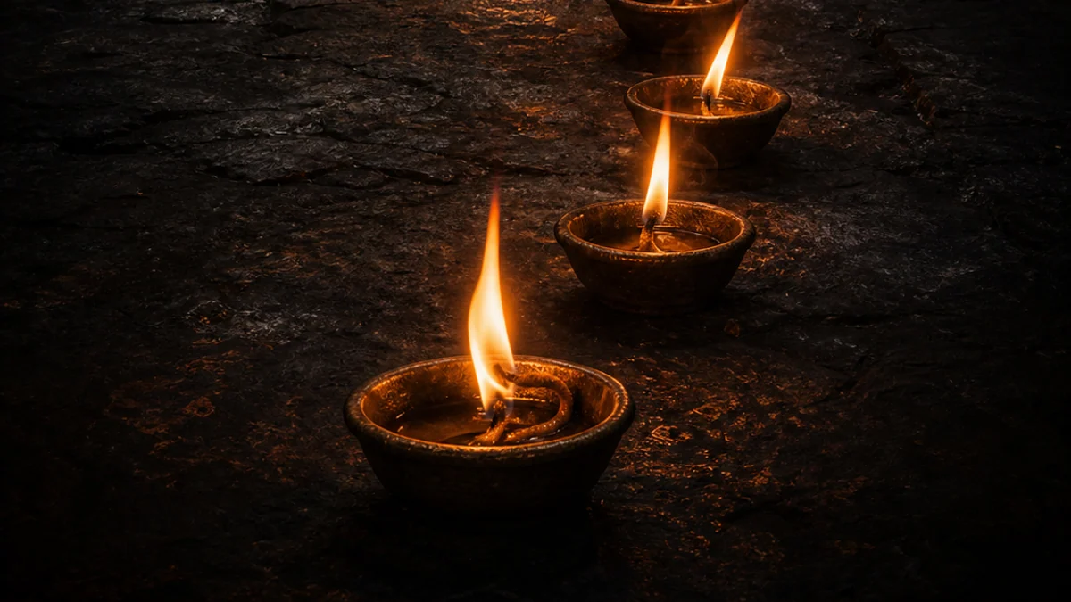 Ten Flames, detail crop